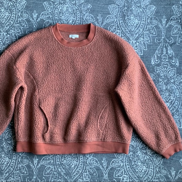 Madewell Polartec Fleece Crewneck Sweatshirt Large - Picture 3 of 8